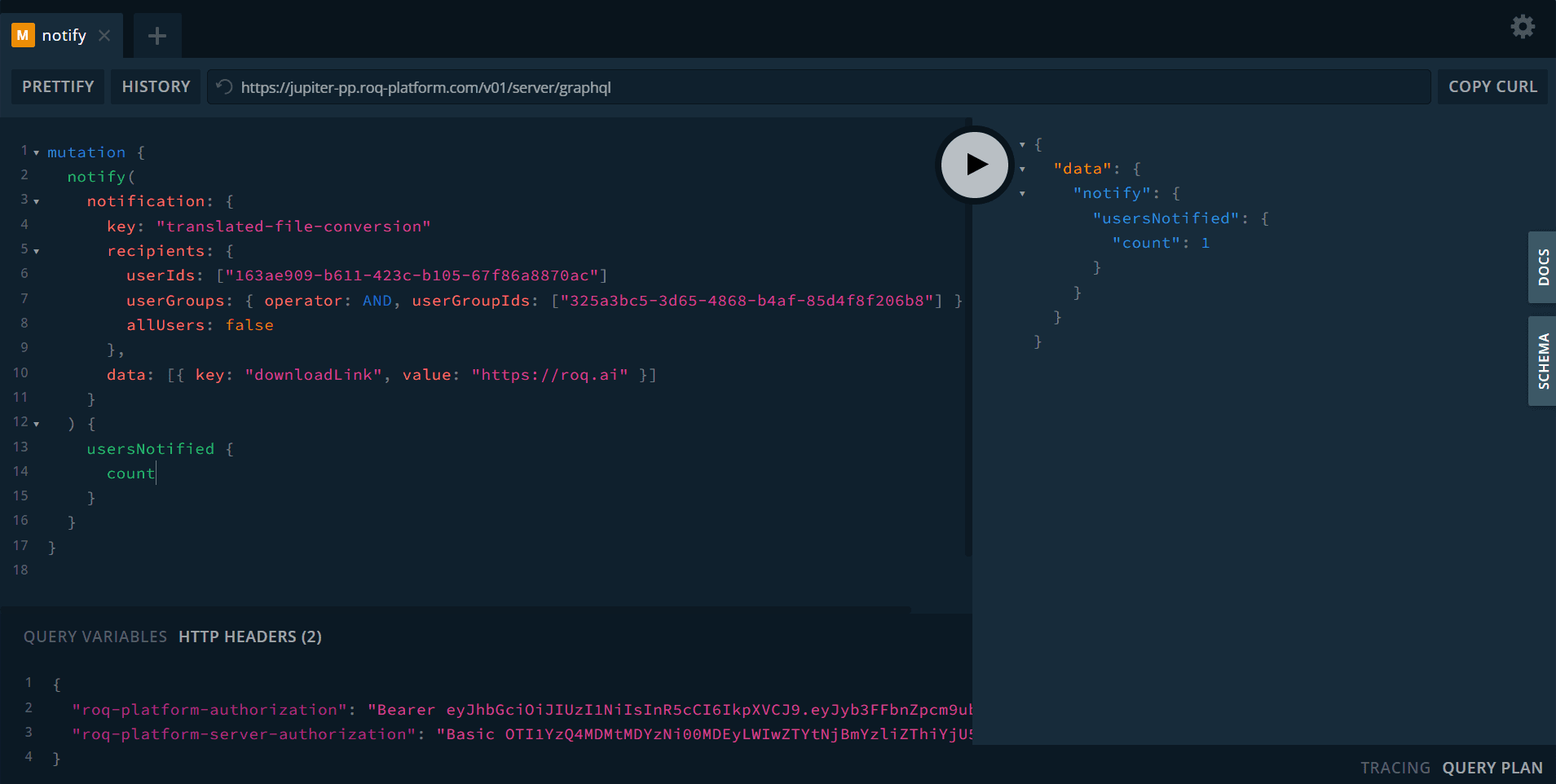 Graphql query sandbox